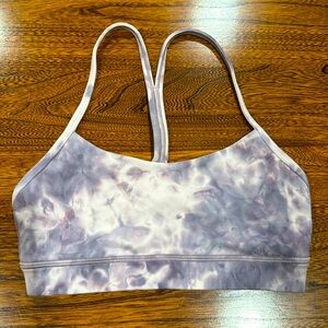 Lululemon Flow Y Bra Nulu Mauve light purple marble - size Small